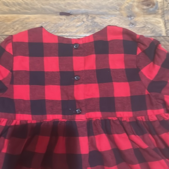 Infant holiday/party dress Baby gap 18 to 24 months red and black plaid - Picture 6 of 8